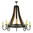 thumbnail image 2 of Meyda Tiffany 140876 Barrel Stave Madera 8 Light 48" Wide Taper Candle Style Chandelier -, 2 of 4