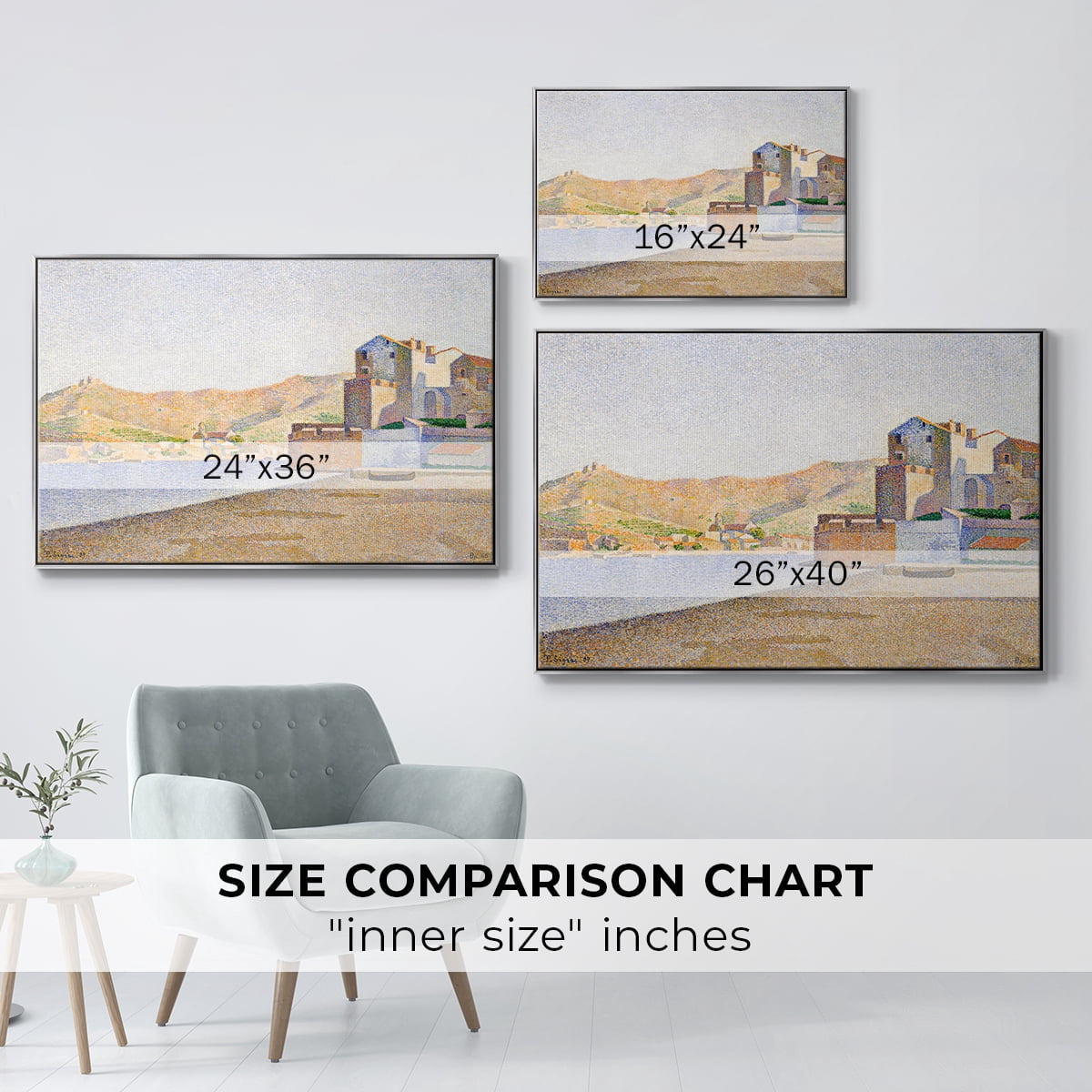 Vintage Landscape-XXXIV By Wexford Home Framed in Silver Wood Gallery Wrapped Canvas 17 in. x 25 in.