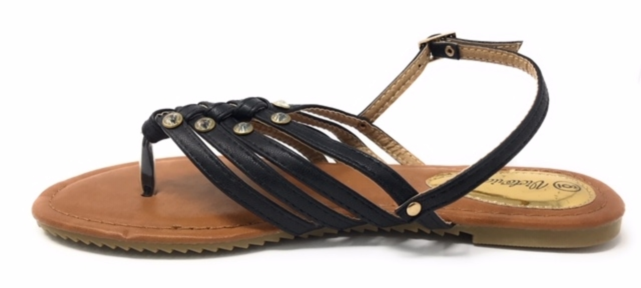 Victoria K Women's Braided And Rhinestone Sandals