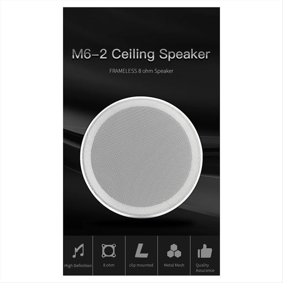 6 Inch 8 Ohm Ceiling Speaker Full Range Stereo Sound High Fidelity Sound Quality Passive Speakers Home Music System