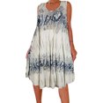 thumbnail image 1 of Jumpingount Vestido Estampado Chaleco Camiseta Vestido Corto Sin Mangas Mujer Chaleco Camiseta Vestido Corto Ropa De Verano Vestidos Beige XXL, 1 of 5