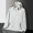 White, variant on Womens Fashion Jackets Casual Hooded Windproof Solid Color Long Sleeve Front Zip Pockets Waterproof Fall Winter Tops for Women(White,L)