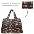 thumbnail image 5 of Wrapables Large & Small Foldable Tote Nylon Reusable Grocery Bags, Set of 2, Monkey Business, 5 of 5