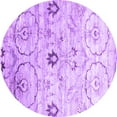 thumbnail image 1 of Ahgly Company Indoor Round Abstract Purple Contemporary Area Rugs, 6' Round, 1 of 4