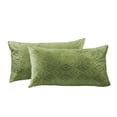 thumbnail image 3 of Home Soft Things Ikat Velvet 2 Piece Throw Pillow Cover Set - Avocado - 14" x 26", 3 of 6