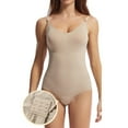 thumbnail image 6 of COMVALUE Seamless Tummy Control Hip Butt Lifter Shapewear Waist Trainer Bodysuit Women Clothing Full Body Shaper (Khaki, XS), 6 of 7