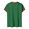 thumbnail image 4 of Women's Football Graphic T-Shirt, Women's V-Neck Short Sleeve Letter Print T-Shirt for Casual Summer for Soccer Tournament 2026 Green Size: M, 4 of 5