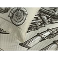 thumbnail image 4 of Ambesonne Motorcycle Quilted Bedspread Set 3 Pcs, Chopper Style Bike, King Size, Beige and Brown, 4 of 5