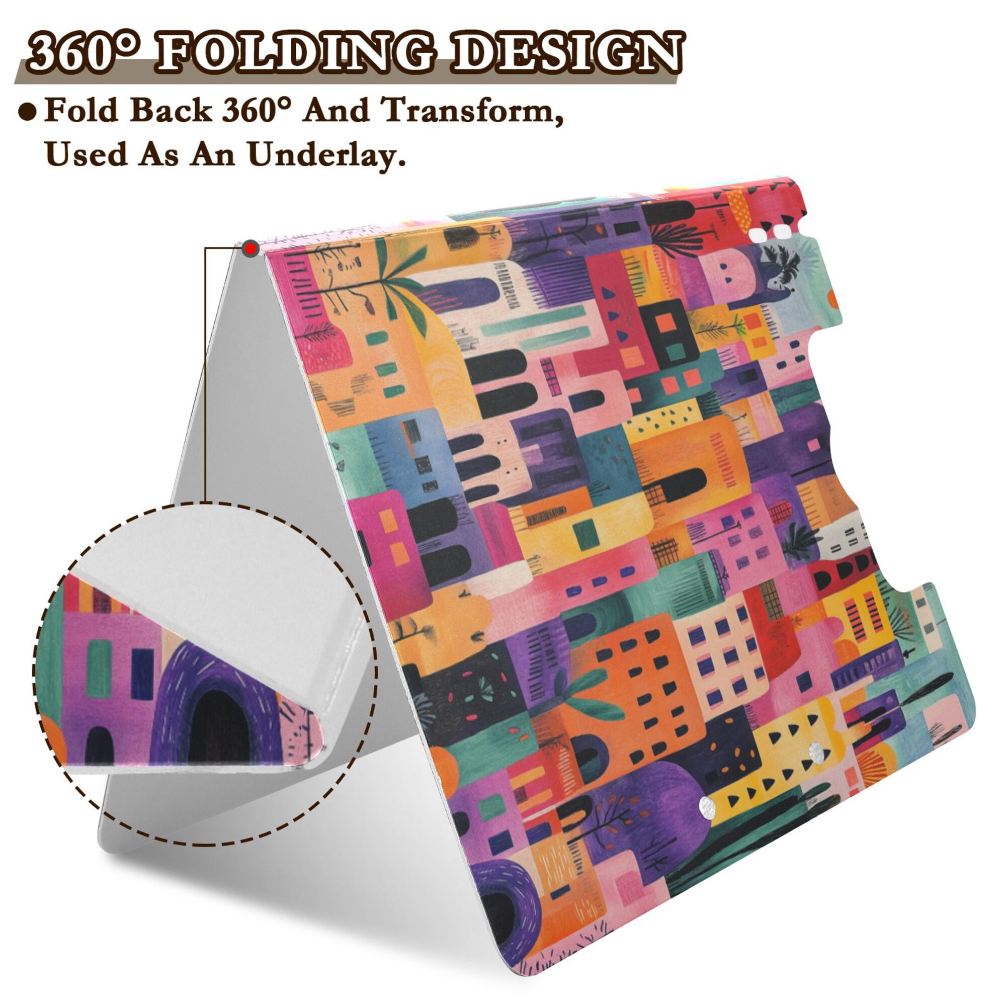 FORMRS A4 Clipboard Folder with Pen Holder Horizontal Foldable School Office Binder, Art Buildings