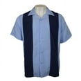 thumbnail image 3 of Maximos Men's Retro Classic Two Tone Bowling Casual Dress Shirt Charlie Sheen, 3 of 23