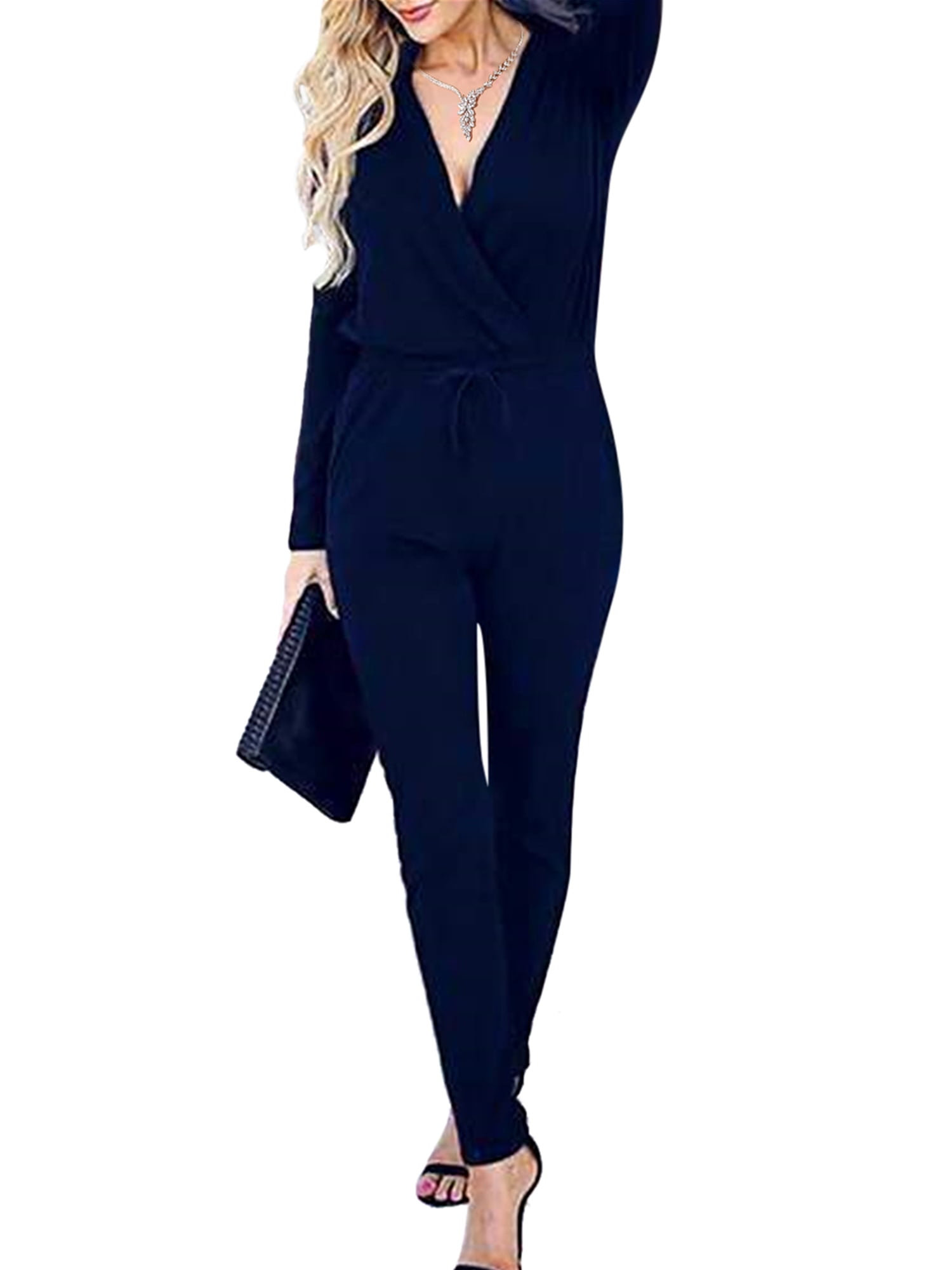 drawstring waist jumpsuit