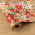 thumbnail image 1 of Papel de regalo Burymento Kraft con flores de margarita 43 cm x 10 m, 1 of 6