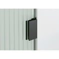thumbnail image 5 of Glass Warehouse Aurora 58.25" x 34" Frameless Bath Shower Door - Single Fixed Panel Fluted Frosted Radius Right Hand Matte Black Matte, 5 of 5