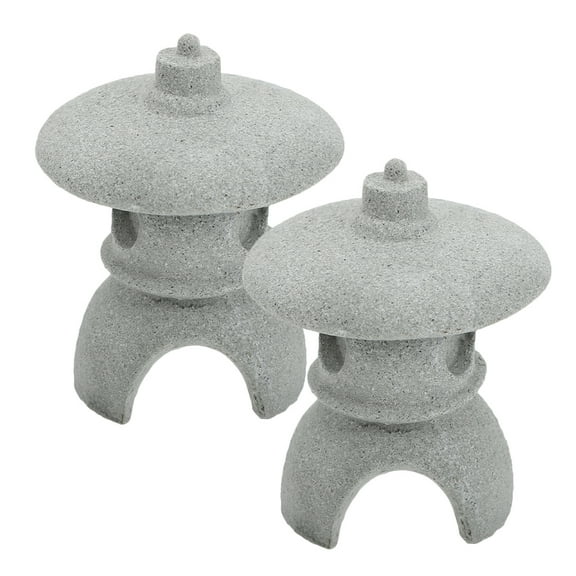 FRCOLOR  2 Pcs Zen Garden Decor Outdoor Gardening Stone Pavilion