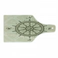 thumbnail image 1 of Ships Wheel Cutting Board, Retro Ship Wheel Antique Sailboat Navigation Tool Monochromic Nostalgic Print, Tempered Glass Cutting and Serving Board, Wine Bottle Shape, Beige Brown, by Ambesonne, 1 of 1