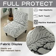 thumbnail image 3 of HonorHut Armless Chair Cover Jacquard Chair Slipcovers Without Arms Stretch Wing Back Chair Cover Chenille Printed Seat Cover Soft Washable Furniture Protector Grey, 3 of 6