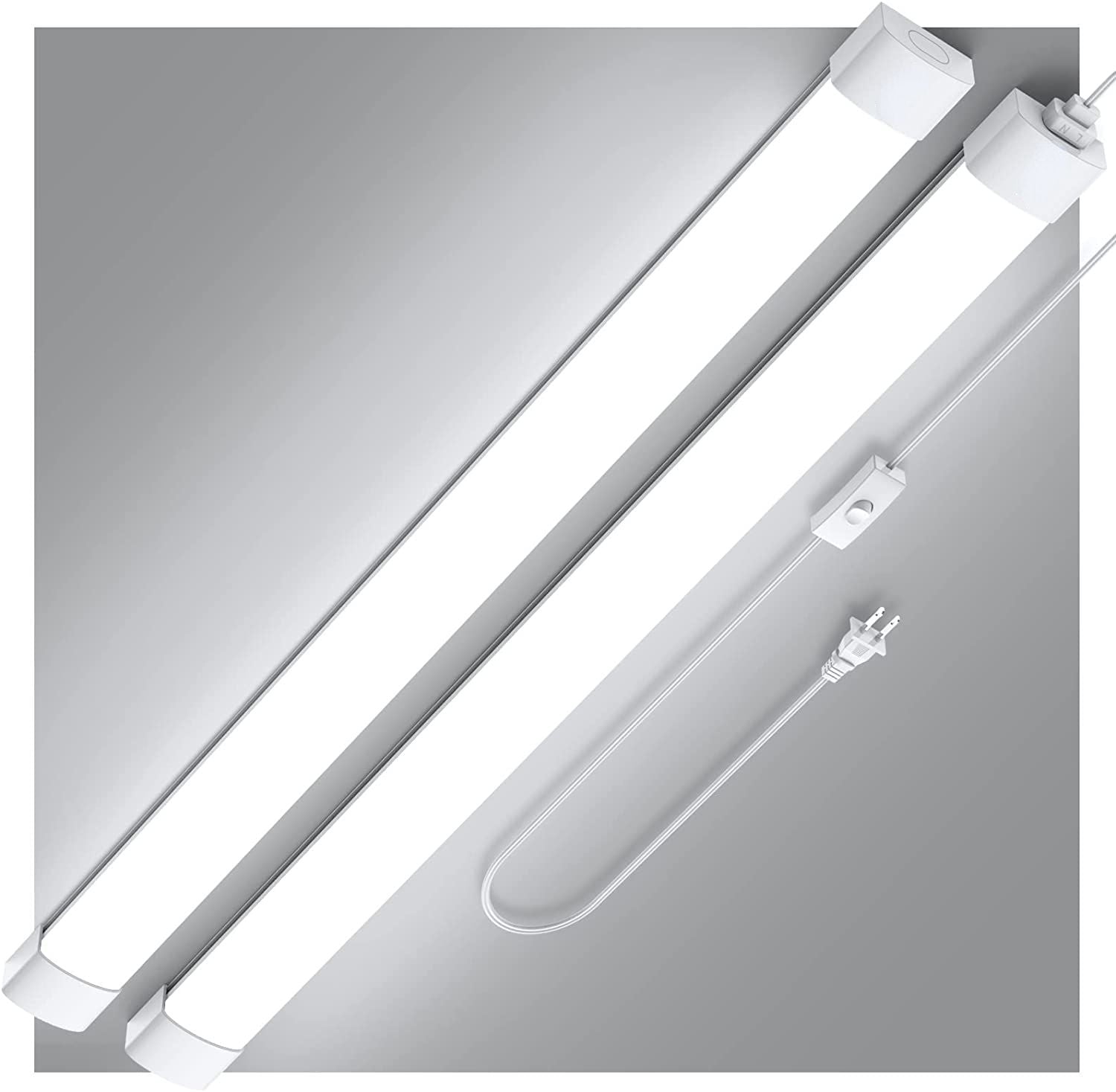 Plug in Ceiling Light 5FT LED Shop Light Plug in Under Fixture