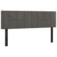thumbnail image 2 of vidaXL LED Headboard Dark Gray 56.7"x2"x30.7"/34.6" Velvet, 2 of 56