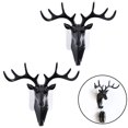 thumbnail image 2 of Coofit Wall Hook Creative Deer Head Shape Decorative Coat Hook Hat Hook for Home, 2 of 10