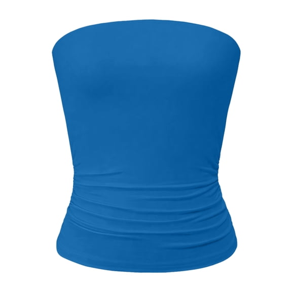 ZIXKCGDSE Tube Tops for Women Strapless Crop Top Summer Vocation Goingout Fashion Clothes Size M