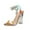 Gold, variant on VerPetridure Women's Sandals Summer Casual High Heel Shoes Pumps Buckle Ankle Strap Casual Pointed Toe Sandals Transparent Crystal Sandals