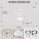 thumbnail image 5 of Ventilador de techo Kviflon 132 cm con luces y mando a distancia, color blanco, 5 of 8