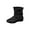 Black, variant on Xfvqtps Womens Ankle Boots Fashion Slip on Low Heel Slouchy Booties for Women Casual Round Toe Leather Boots Comfortable Indoor Outdoor Fall Winter Shoes Black