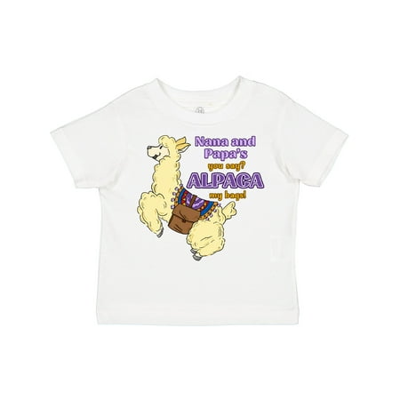

Inktastic Nana and Papa s You Say Alpaca My Bags with Jumping Alpaca Boys or Girls Toddler T-Shirt