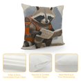 thumbnail image 4 of ONETECH Throw Pillow Cover Cute Raccoon Reading Paper Map Going Trip Vacation Rectangular Sofa Pillow Case Cushion Cover for Home Couch Bed Decor, 4 of 5