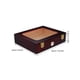 thumbnail image 5 of Caja de puros con tapa de vidrio, higrómetro, humidificador y divisor para humectar y almacenar puros. Ideal para uso doméstico, en bares y viajes. Marrón., 5 of 6