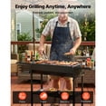 thumbnail image 6 of KFFKFF Foldable Charcoal Grill, Portable BBQ Grill with Adjustable Height & Folding Side Tables, Durable High-Temperature Coated Steel for Outdoor Cooking, Camping, and Backyard Gatherings, 6 of 9