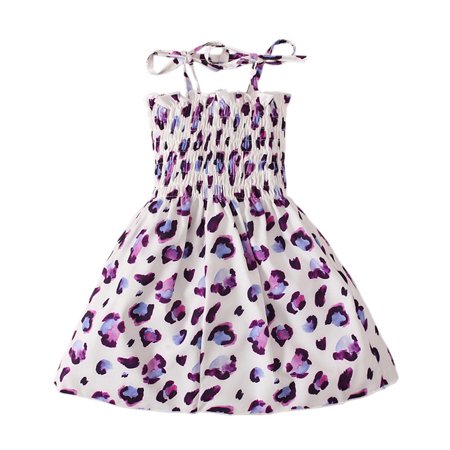 

QWERTYU Infant Baby Toddler Child Children Kids Sleeveless Dress Square Neck Sundress Summer Dresses for Girl 1Y-5Y 120