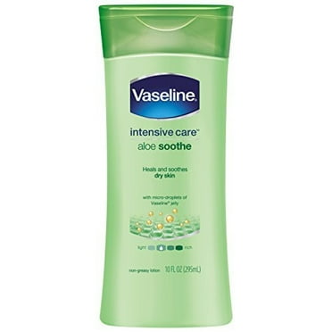 Vaseline Intensive Care Body Lotion, Aloe Soothe 10 oz (Pack of 48)
