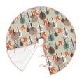 thumbnail image 2 of Daiia Squirrels and Trees Drawing Merry Christmas Tree Skirt , Xmas Large Lace-up Tree Skirt, Santa Snowflakes Rustic Home Decorations New Year Party Farmhouse Decor-30", 2 of 7