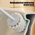 thumbnail image 4 of Kugisaki Toilet Brush with Base, Hard Bristles Bathroom Cleaning Bowl Brush Kit ,360 Degree Toilet Cleaner Brush, Long Handle Bristles for Bathroom, 4 of 6