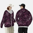 thumbnail image 3 of Rocae Snowflakes and Hearts Print Breathable Sun Protection Hoodie Quick-Dry Lightweight Long Sleeve Hoodie Unisex Running Sports Shirt XX-Large, 3 of 9