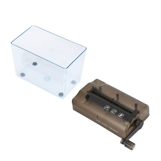 Manual Shredder, Portable Mini Hand Shredder with 1L Transparent Plastic Window for Office