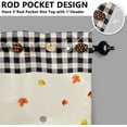 thumbnail image 6 of Mloabuc Halloween Kitchen Curtains and Valance Set of 3, Autumn Pumpkin Kitchen Window Tier Curtains Plaid Tree Farmhouse Window Valances Rod Pocket Panels for Fall Halloween Home Decor, 6 of 6