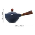 thumbnail image 3 of EeaseCA 1pc Ceramic Teapot Handheld Teapot Exquisite Tea Set Side Handle Tea Kettle, 3 of 7