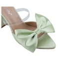 thumbnail image 7 of 【CHRISTAL-40】Belovely Women’s Pointed Toe Heeled Sandal Chunky Block Heel with Bow Girl Walking Shoes Footwear Shoe Summer Nail, 7 of 7