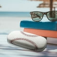 thumbnail image 5 of WIRESTER Durable Hard Clamshell Eyeglass Case with Microfiber Cloth - Baseball, 5 of 6