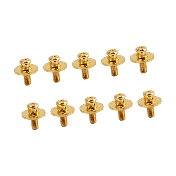 Tornillos de orejeta de tambor de metal Pieza de tambor liviana Accesorio de tambor Fácil de instalar Caja Oro