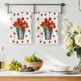 thumbnail image 3 of Red Tulip Flowers Kitchen Towels Set of 4, Spring Floral Vintage Drum Country Blue Absorbent Dish Towels for Kitchen, Microfiber Hand Towel, Quick Drying Tea Towel for Cleaning Decorative Dishcloths, 3 of 7