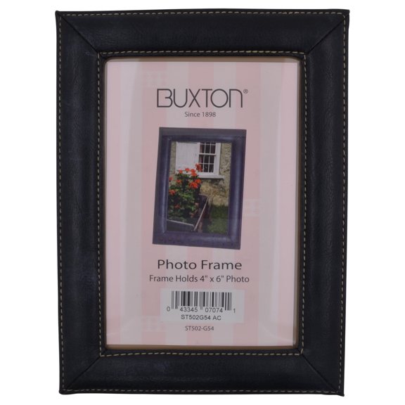 Buxton Photo Picture Frame Black Brown