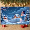 thumbnail image 3 of Snowy Theme Winter Banner Blue Tone Christmas Banner Christmas Winter Scene Snow Scene Banner for Christmas Party Winter Celebration Holiday Decoration, 3 of 9