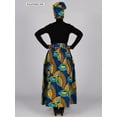 thumbnail image 4 of African Clothes for Women Long Print Skirt with Headscarf Maxi Skirts Ankle-Length WY268, 4 of 5