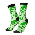 thumbnail image 2 of Uemuo Green Lizard Pattern Women's Crew Socks, Soft Durable Breathable Moisture-Wicking with Odor Control Cotton socks, 2 of 9