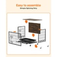 thumbnail image 6 of Accreate 32.5" Dog Crate Furniture with Removable Tray and Wheels, Heavy-Duty Double-Doors Dog Cage, Brown, 6 of 8