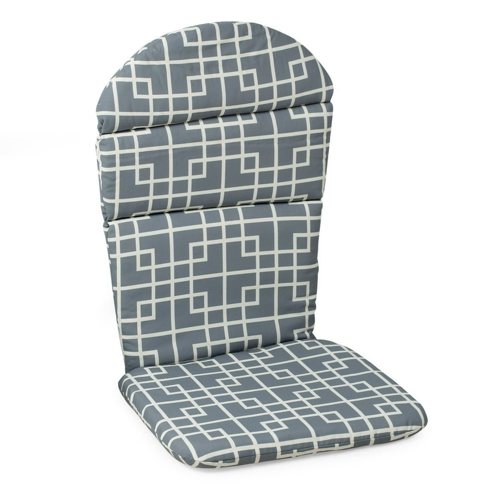 Madison Grey Squares 45.5 x 20 in. Adirondack Chair Cushion Walmart