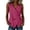 Hot Pink, variant on Summer Tops for Women 2026 V-Neck Sleeveless Circle Tops - Side Pocket for Streetwear Red S